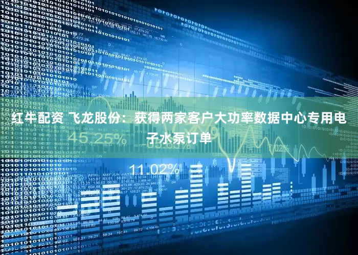 红牛配资 飞龙股份：获得两家客户大功率数据中心专用电子水泵订单
